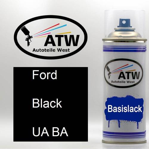 Ford, Black, UA BA: 400ml Sprühdose, von ATW Autoteile West.
